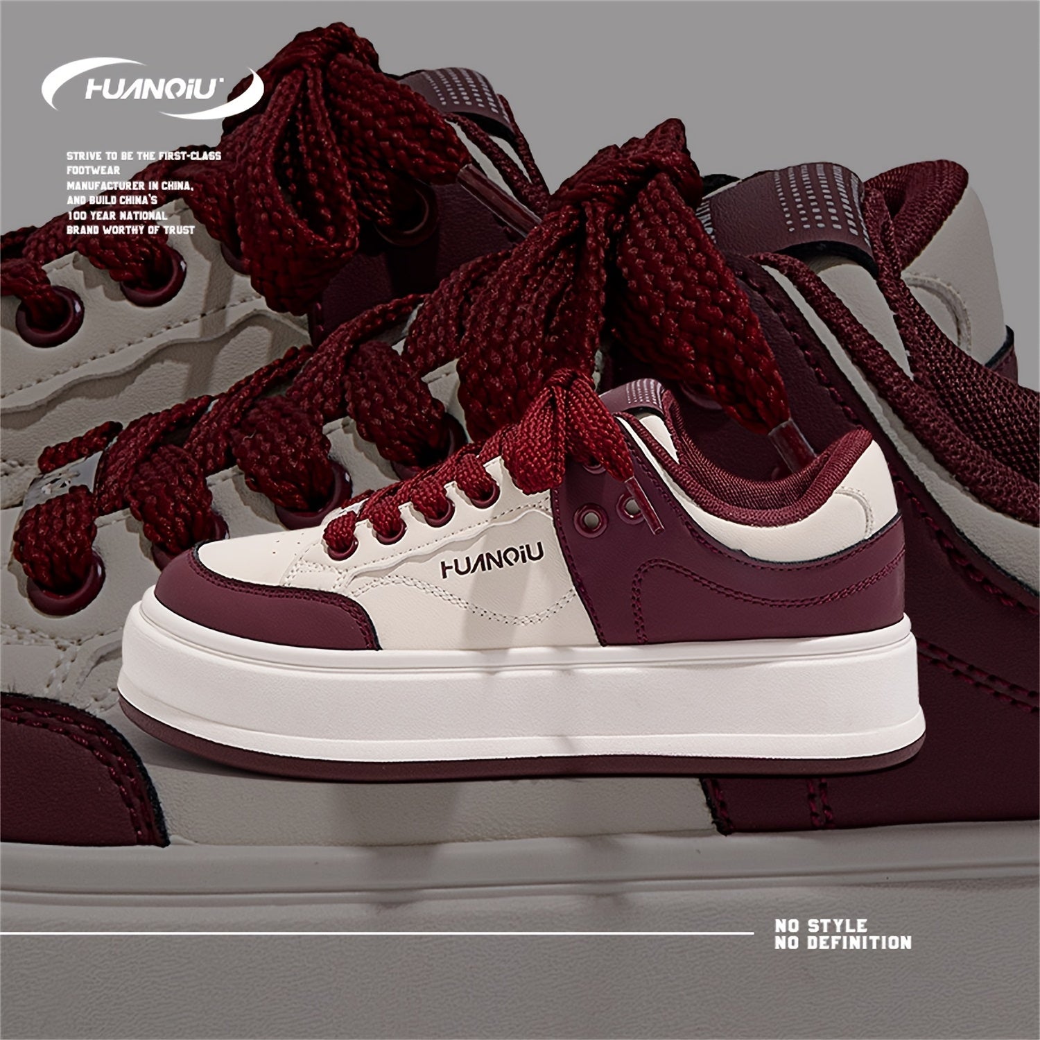 Women's Letter Pattern Thick Sole Skate Shoes