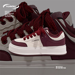 Women's Lace-up Non-slip Skate Shoes - Comfy Low Sneakers