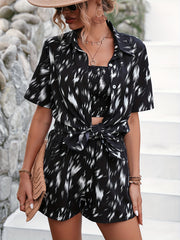 Graphic Print Vacation Two piece Set