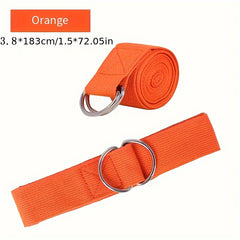 Yoga Resistance Stretch Strap with Metal D Ring