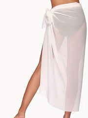 Solid Beach Wear Sarong Skirt Women's Clothing