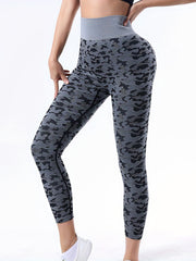 Camouflage Pattern Yoga Leggings High Waist Sports Tight Pants