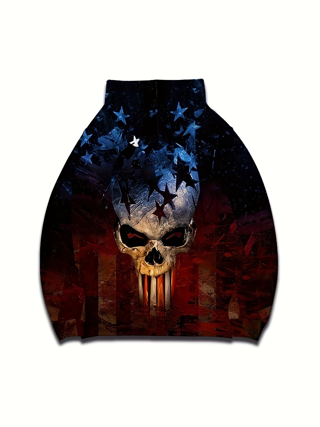 Skull 3D Print Hoodies for Men Graphic Hoodie Comfy Loose Hooded Pullover