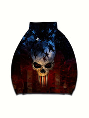Skull 3D Print Hoodies for Men Graphic Hoodie Comfy Loose Hooded Pullover