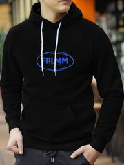 Men's Letter Print Hoodie Casual Graphic Pullover Hooded Sweatshirt