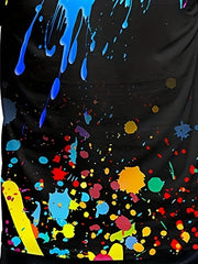 Men's Colorful 3D Print T Shirt Comfy & Stretchy Tee Top