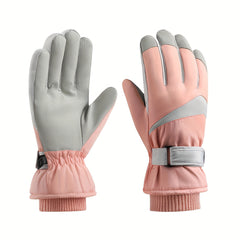 Velvet Thickened Waterproof Ski Gloves - Winter Warm Touch Screen Gloves