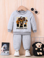 Baby Bros Casual Outfit Long Sleeve Sweatshirt Trousers Set