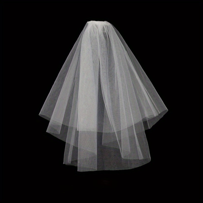 Baroque Wedding Veil 2 Tiers Bride Veil Long Veil Wedding Decal