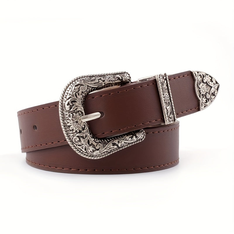 Girls Retro Buckle Belt for Pants Jeans Skirt