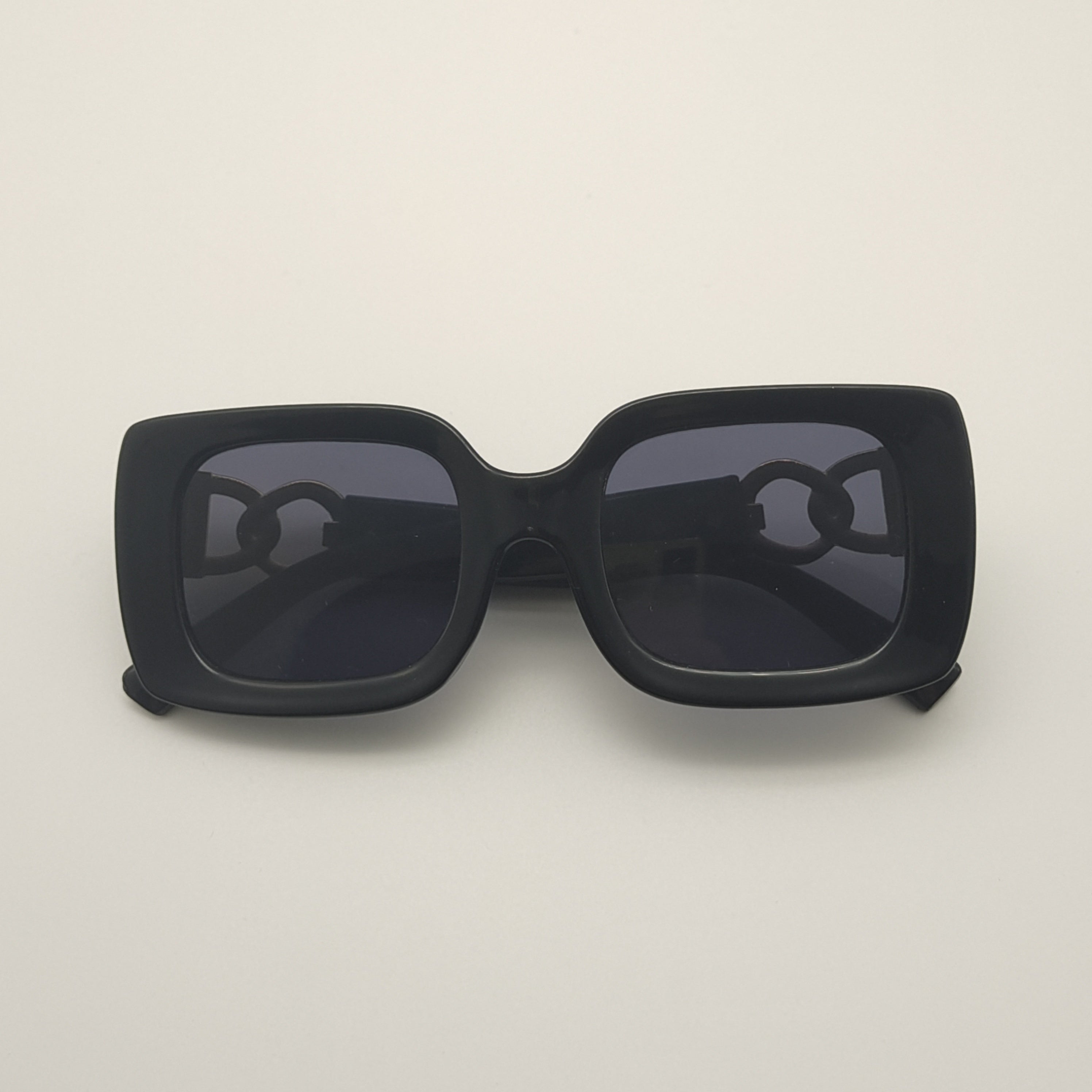 Men's Square Plastic Sunglasses with Case