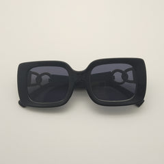 Men's Square Plastic Sunglasses with Case