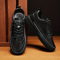 Men's Lace up Sneakers Side Zipper Casual Walking Shoes Breathable Skate Shoes