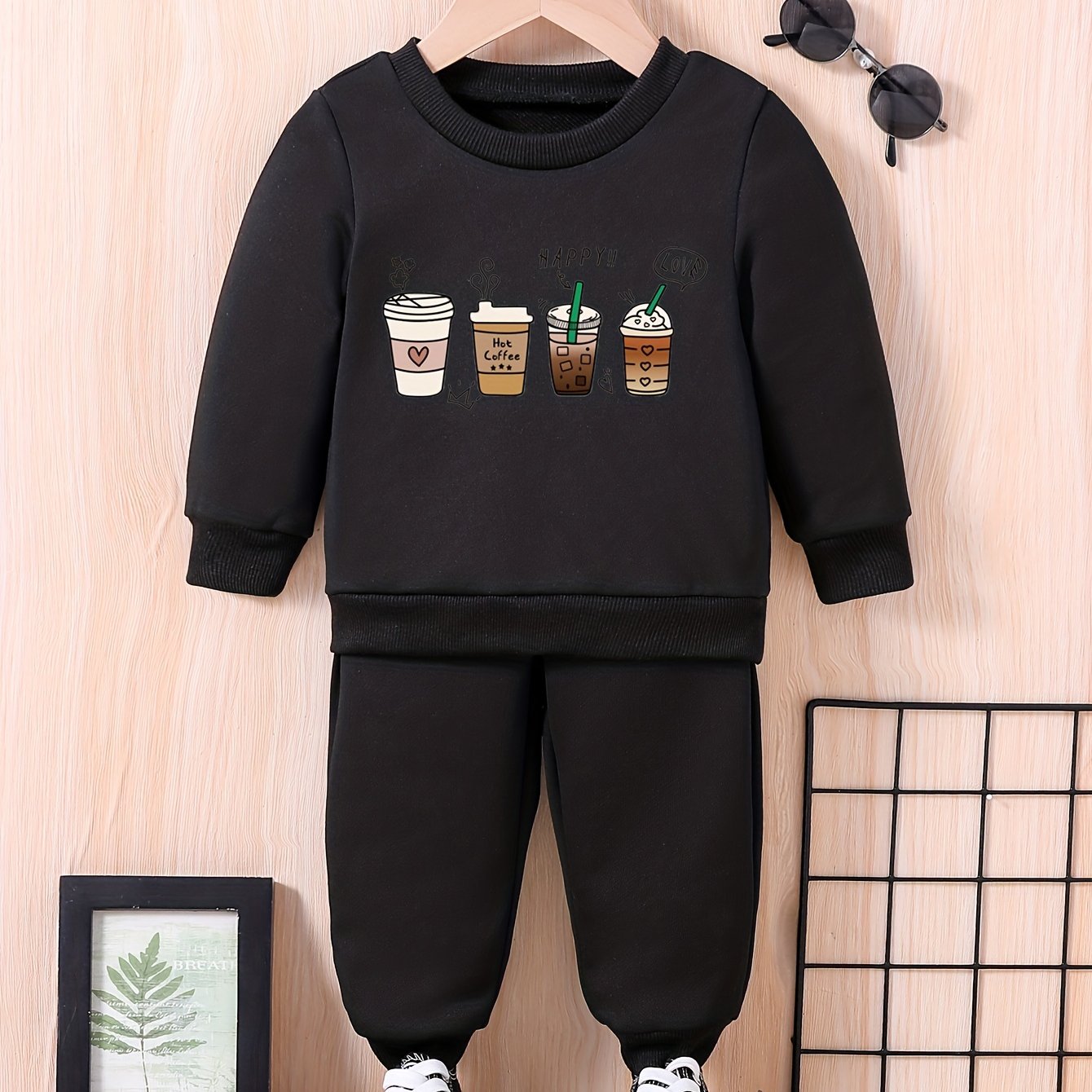 Baby Drinks Print Outfit Set