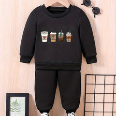 Baby Drinks Print Outfit Set