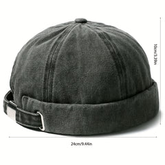 Washed Melon Leather Hat Hip Hop Hat Summer Beanie Hat