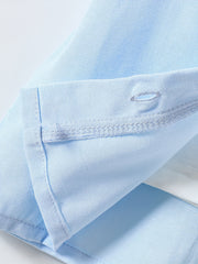 Boys Block Short Sleeves Shirt Preppy Style For Summer Kids Clothes