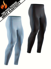 Men's Thermal Leggings Outdoor Running Training Compression Pants
