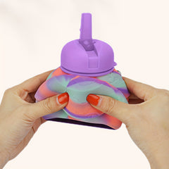 500ml Collapsible Water Bottle Portable Leakproof Shatterproof Outdoor Travel