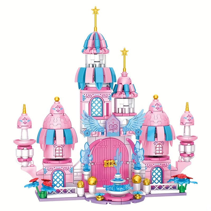 Vintage Princess Castle DIY Assembly Toy, Educational Block Puzzle