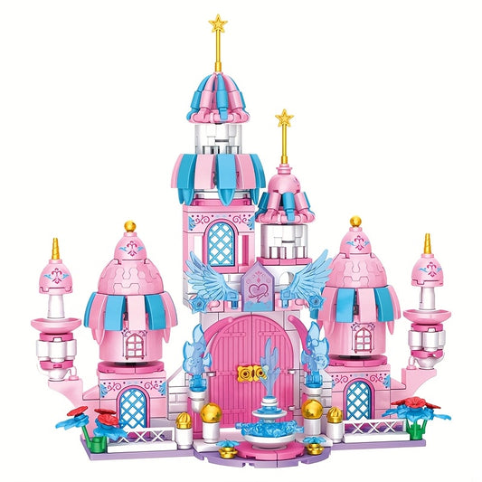 Vintage Princess Castle DIY Assembly Toy, Educational Block Puzzle