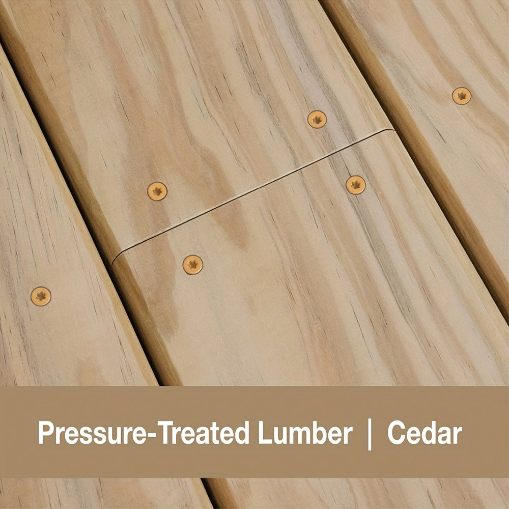 100 Wood Screws Coarse Thread Deck Star Flat Head Rust Resistant Epoxy