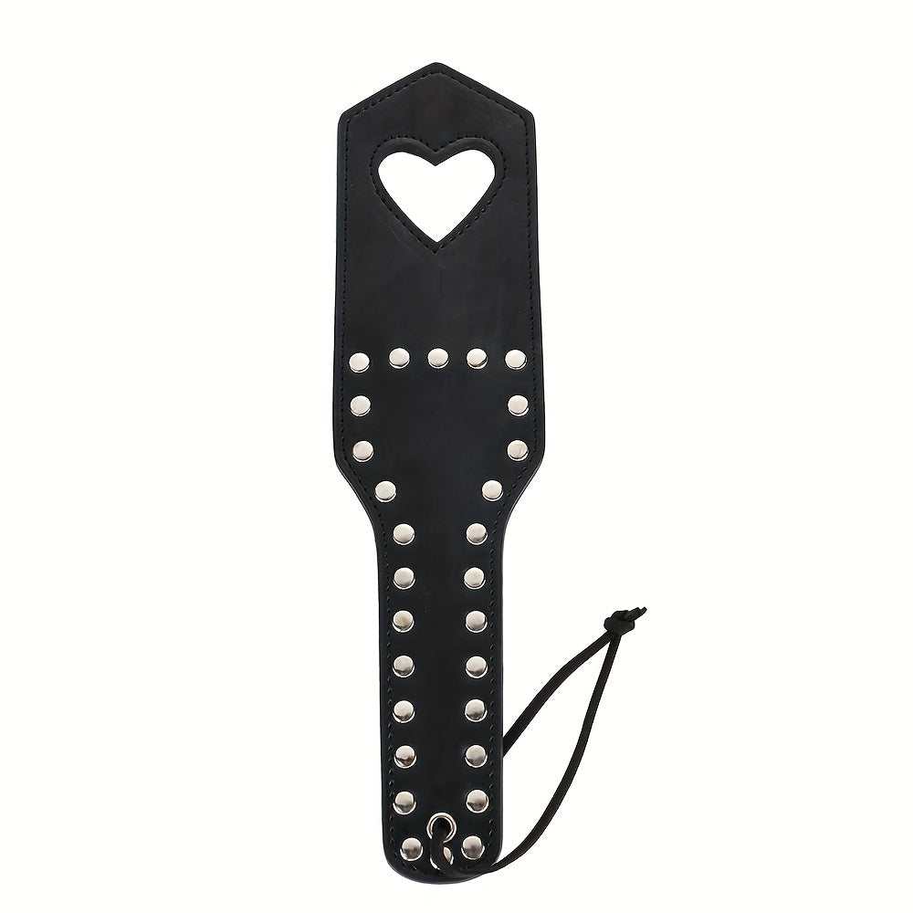 Riding Crop Heart Hole Leather Paddle Equestrian Crop