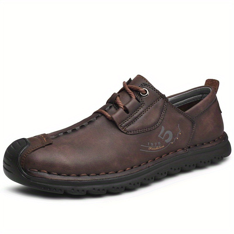 Men's Lace up Shoes Comfy Non slip Stitch Detail Shoes