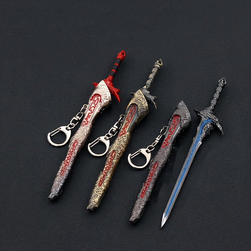 Mini Sword Pendant Keychain Toy with Sheath