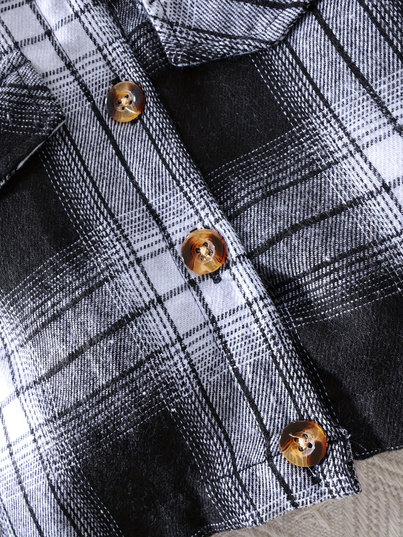 Baby Boy's Plaid Shirt Top Long Sleeve Coat
