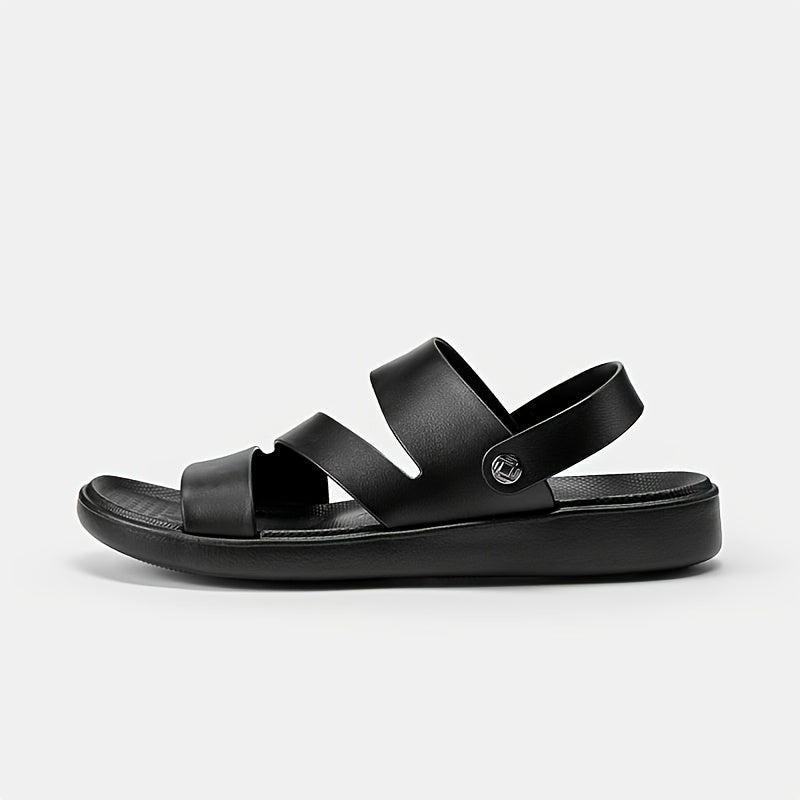 LUOFU Men's Non Slip Summer Sandals Flat Open Toe Minimalist Style