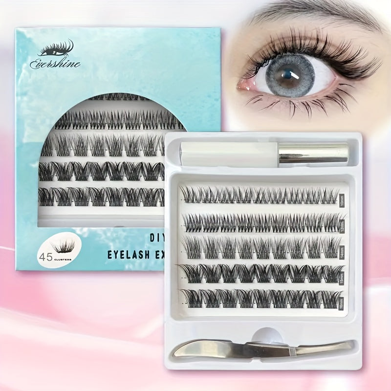 3D Cluster Lash Extension Kit Daily Makeup DIY Soft Lash Volume