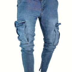 Men's Skinny Cotton Denim Pants Jeans