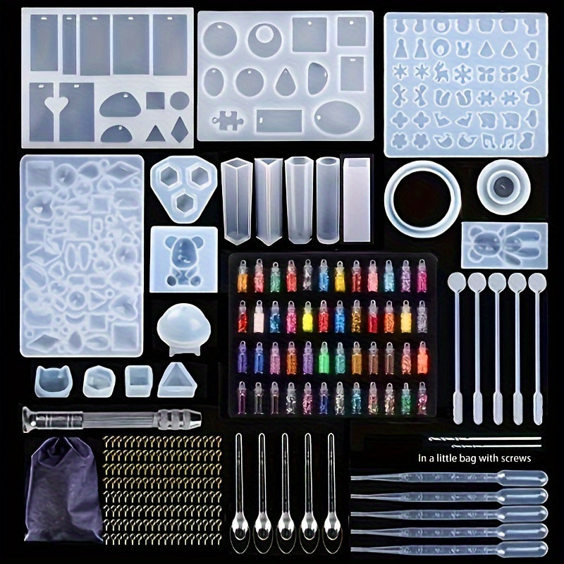 Epoxy Resin Silicone Mold Kit for DIY Jewelry Making