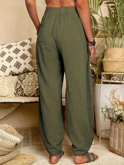 High Waist Harem Pants with Pockets for Women