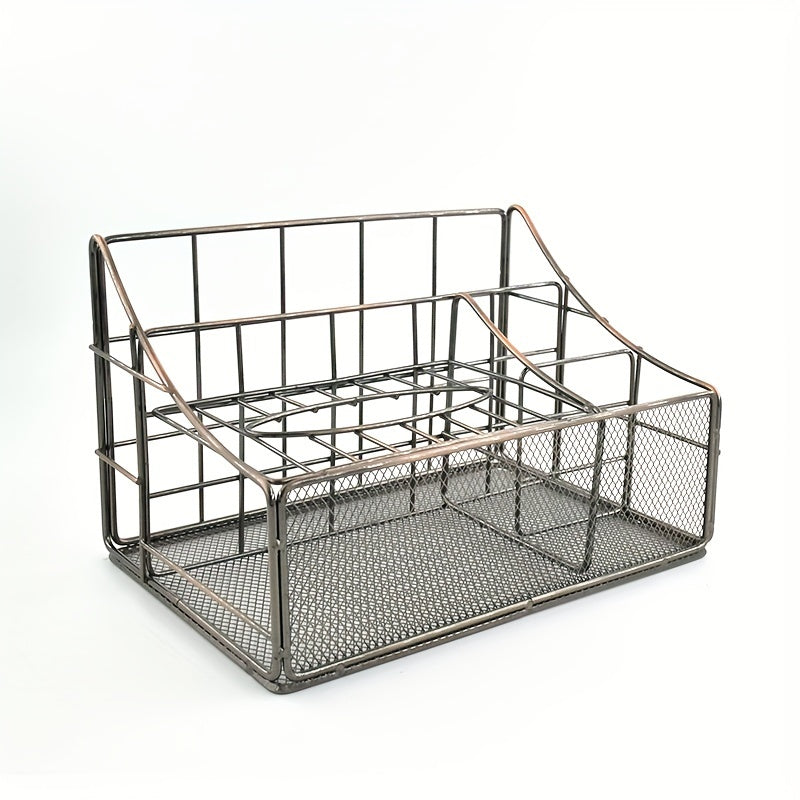 Vintage Iron Office Supplies Storage Box File Storage Rack Desktop Stationery