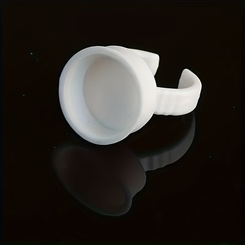100pcs Makeup Glue Rings Nail Art Tattoo Glue Rings Eyelash Extension Rings