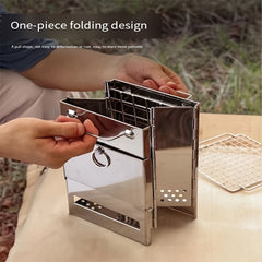 Portable Wood Stove for Camping Picnic BBQ Lightweight Kitchenware
