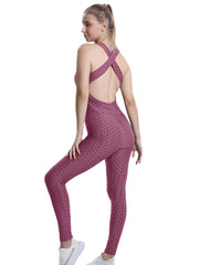 Halter Neck Yoga Jumpsuit Butt Lifting Tummy Control