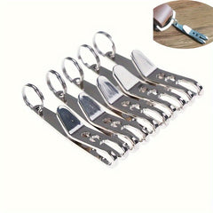 3pcs Stainless Steel Key Suspension Clip Holder with Keychain