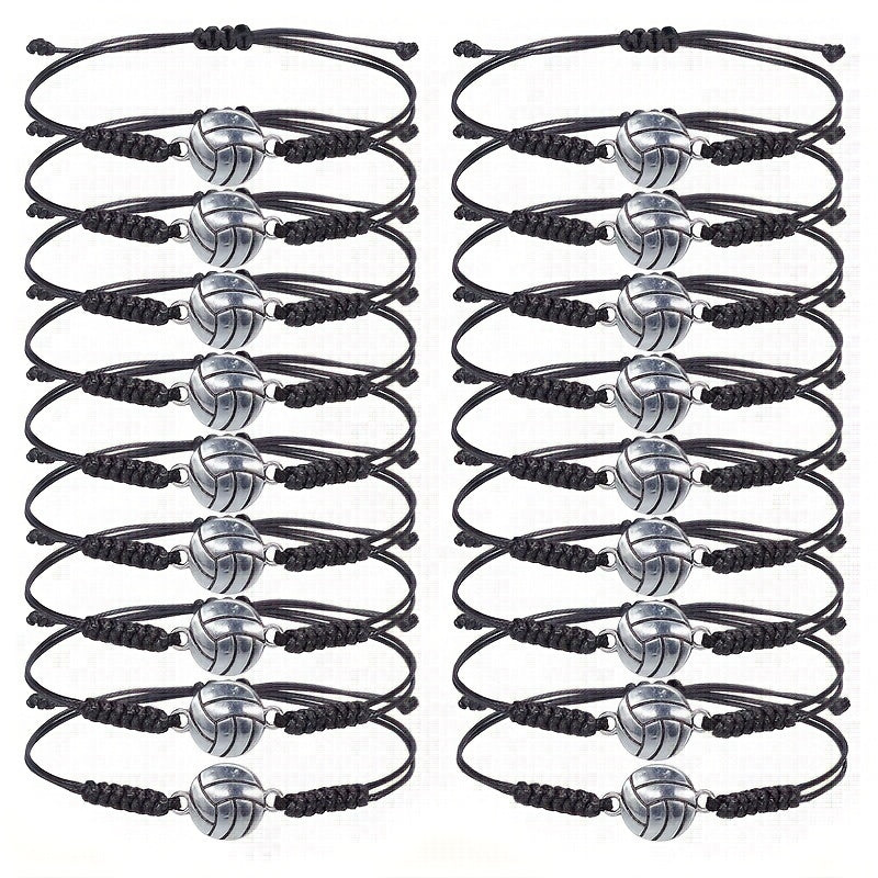 Sports Fan Adjustable Bracelet - Unisex Baseball Football Volleyball