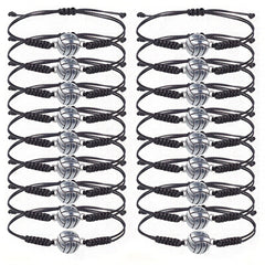 Sports Fan Adjustable Bracelet - Unisex Baseball Football Volleyball