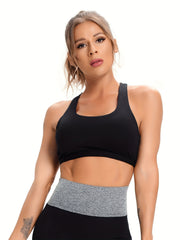 Criss Cross Back Sports Bra Stretch Yoga Workout Lingerie