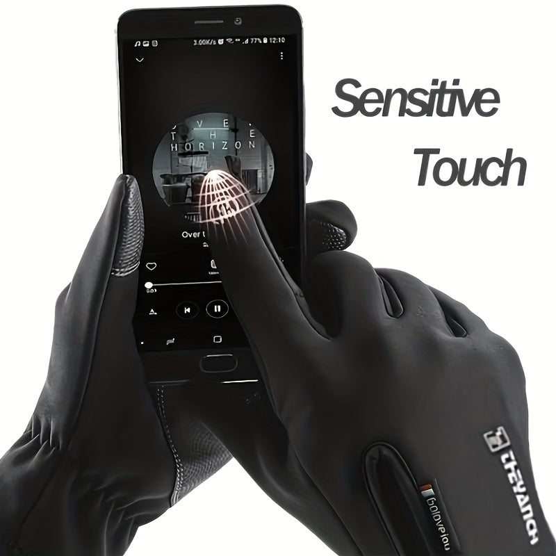 Non-slip Touch Screen Warm Gloves Windproof Waterproof Plus Velvet Gloves