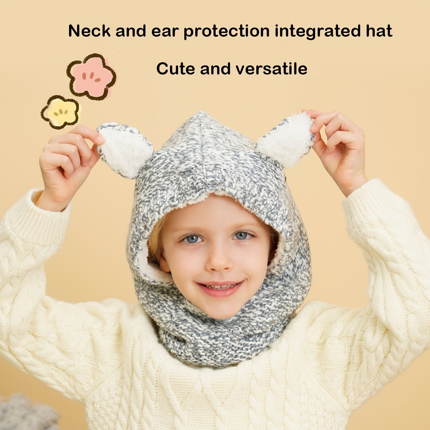 Kids Winter Hat with Neck and Ear Protection