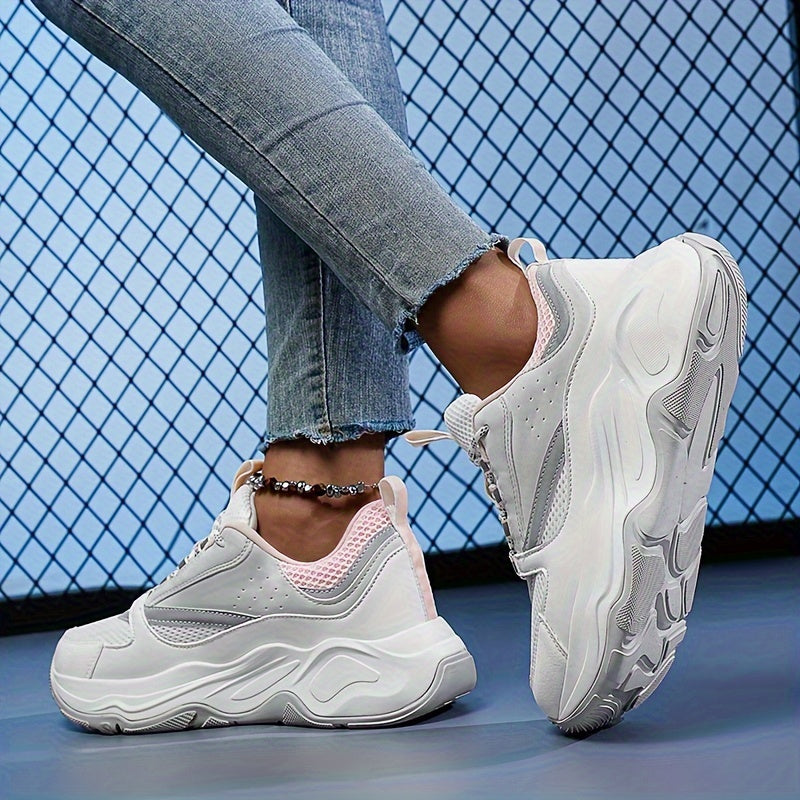 Women's Thick Bottom Sneakers Low Top Running Sports Shoes
