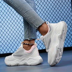 Women's Thick Bottom Sneakers Low Top Running Sports Shoes