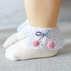 Lace Trim Ankle Socks for Infant Toddler