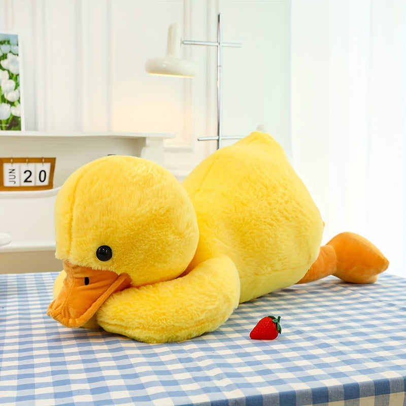 Fluffy Duck Plush Pillow Stuffed Animal Soft Dolls Floor Mat Birthday Gift