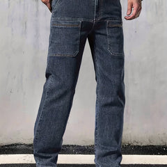 Men's Straight Leg Jeans Casual Street Style Denim Pants